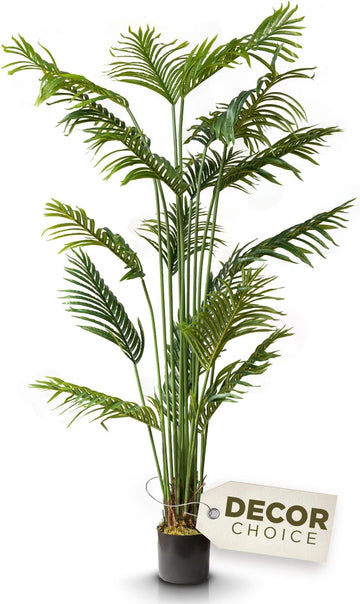 Artificial Palm Tree, Faux Plants Decor Indoor 6 Feet, Fake Plants Tall, Artificial Palm Plant & Large Plants Decor