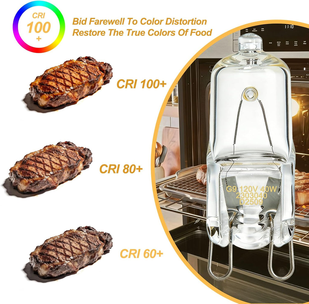 Halogen Oven Lamp G9 120V 40W 2 Pack