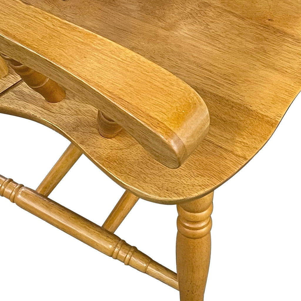 Comfort Dining Arm Chair, 41", Light Oak