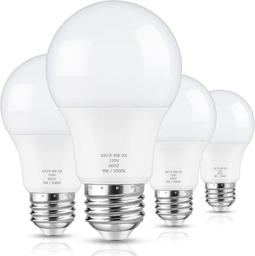 A19 LED Light Bulb 60W Equivalent, Dimmable 5000K Daylight White
