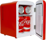 Mini Fridge for Bedroom Cosmatic Office 4L Small Refrigerator 6 Can Mini Dorm Fridge Portable Cooler 12V DC 110V AC
