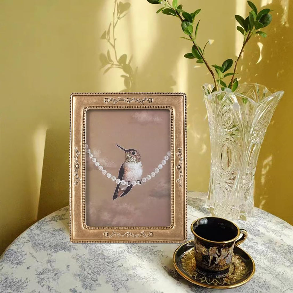 4x6 Vintage Picture Frame Victorian Frames Antique Picture Frame Tabletop and Wall Mount Floral Photo Frame Retro