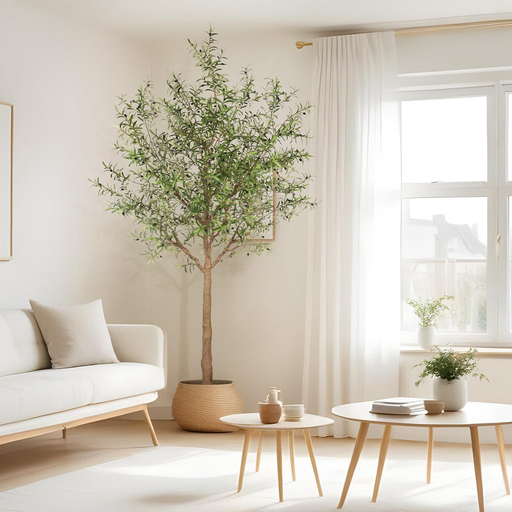 Large Faux Olive Tree 10ft with Thick Trunk & Realistic Leaves