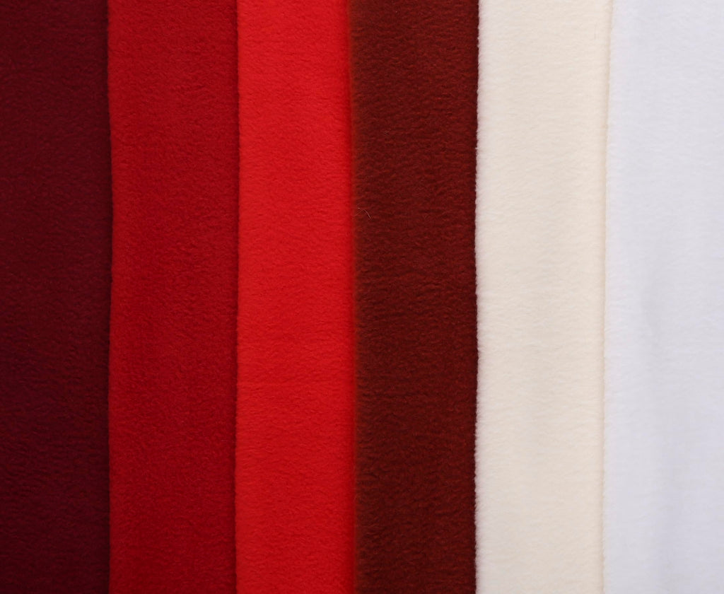 Solid Anti-Pill Polar Fleece, Burgundy Cut by The Yard