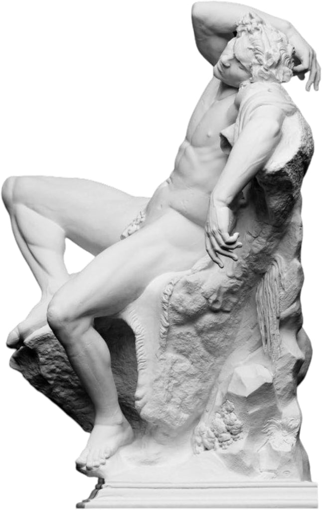 Faun Barberini White Alabaster Mythological Greek Roman Figurine 20cm / 7.85"