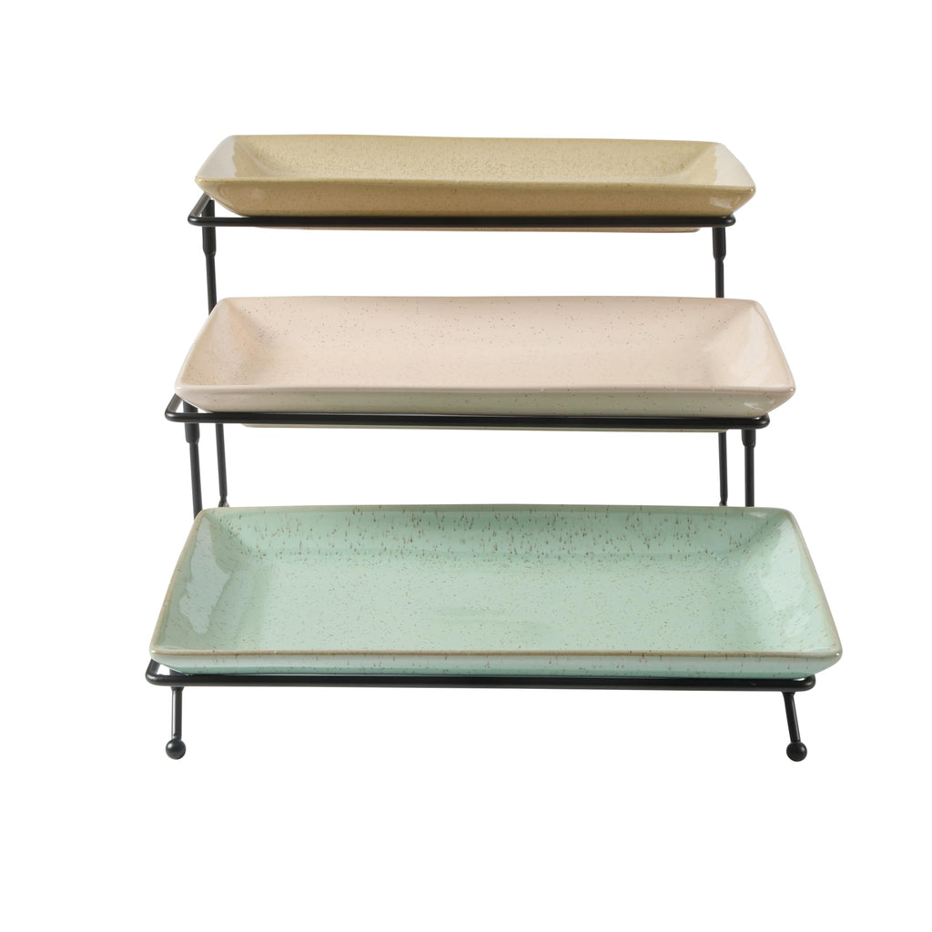 3 Tier Serving Platter Set, Tiered Serving Tray for Party