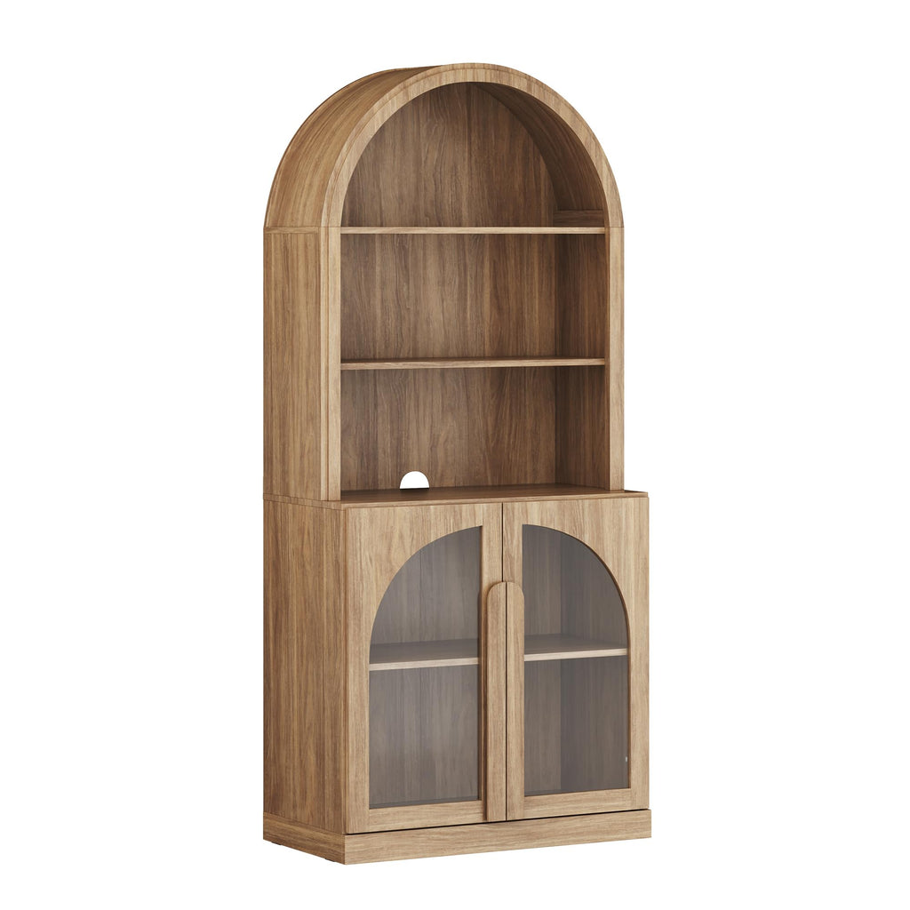 Bijou Bookcase with Glass Door - Camel