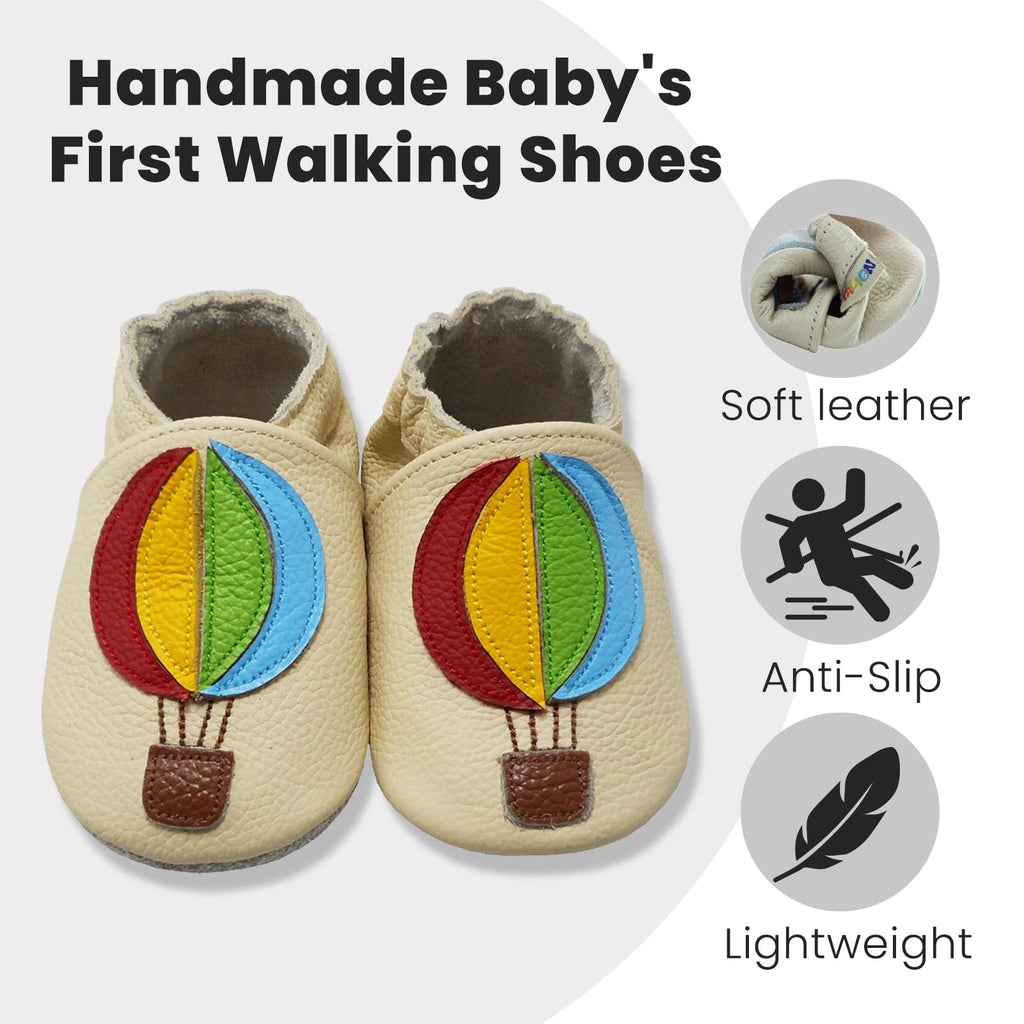 Baby Moccasins Soft Sole First Walking Shoes(, Beige)
