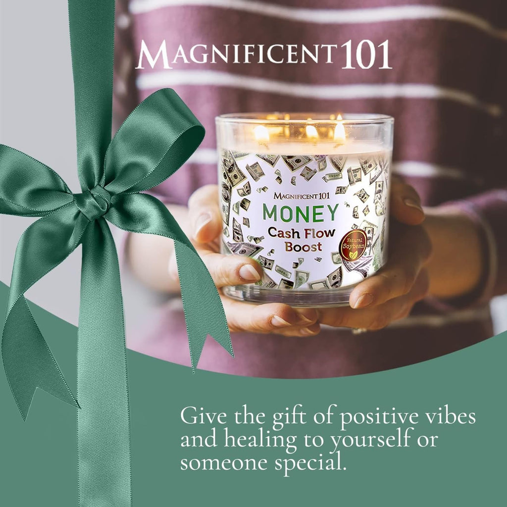 Clove Money Glass Candle for Boost Your Cash Flow, 3-Wick
