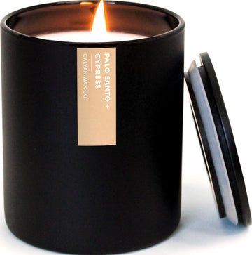 Palo Santo & Cypress Scented Candle - 75 Hour Burn