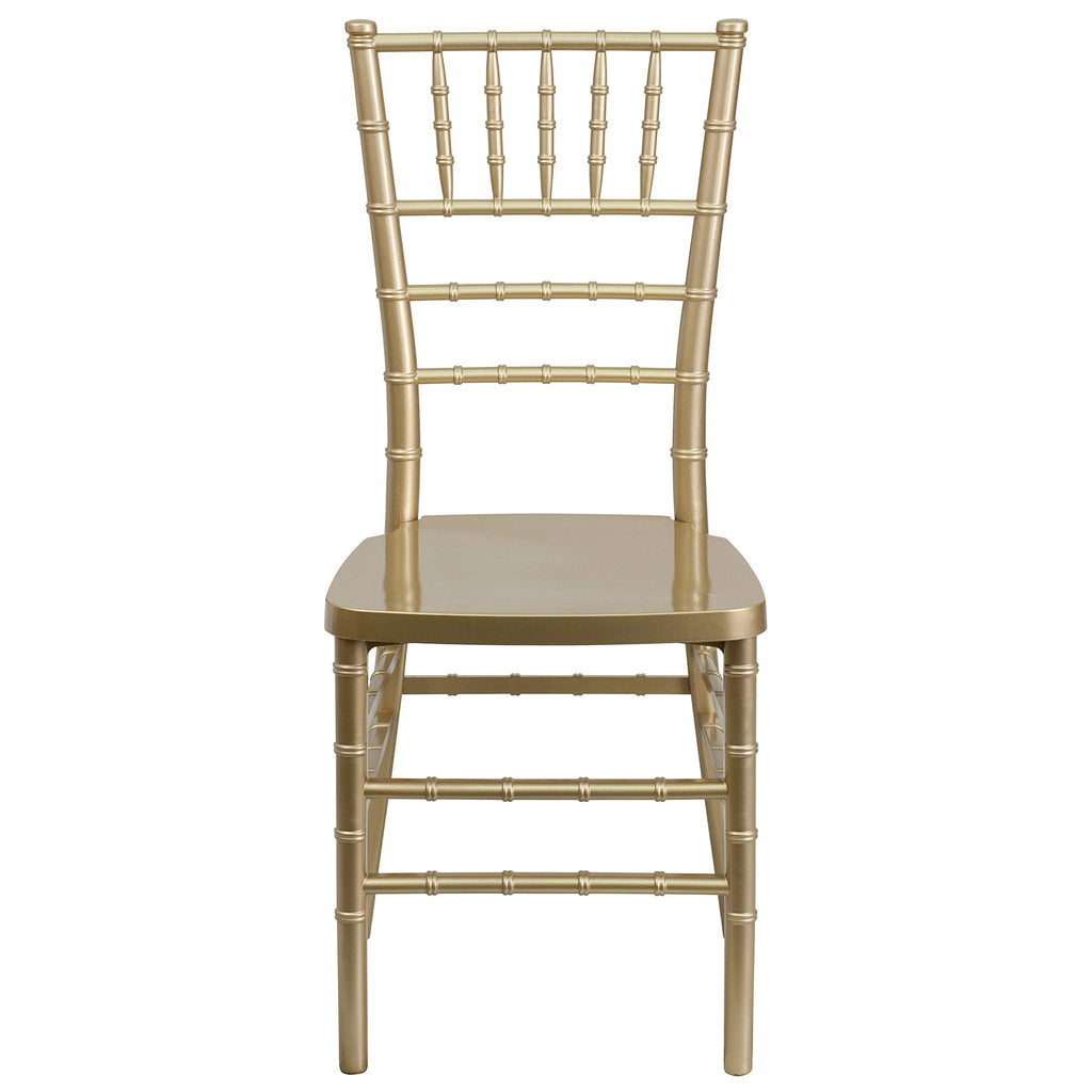 Gold Resin Ballroom Chair, 2-Pack