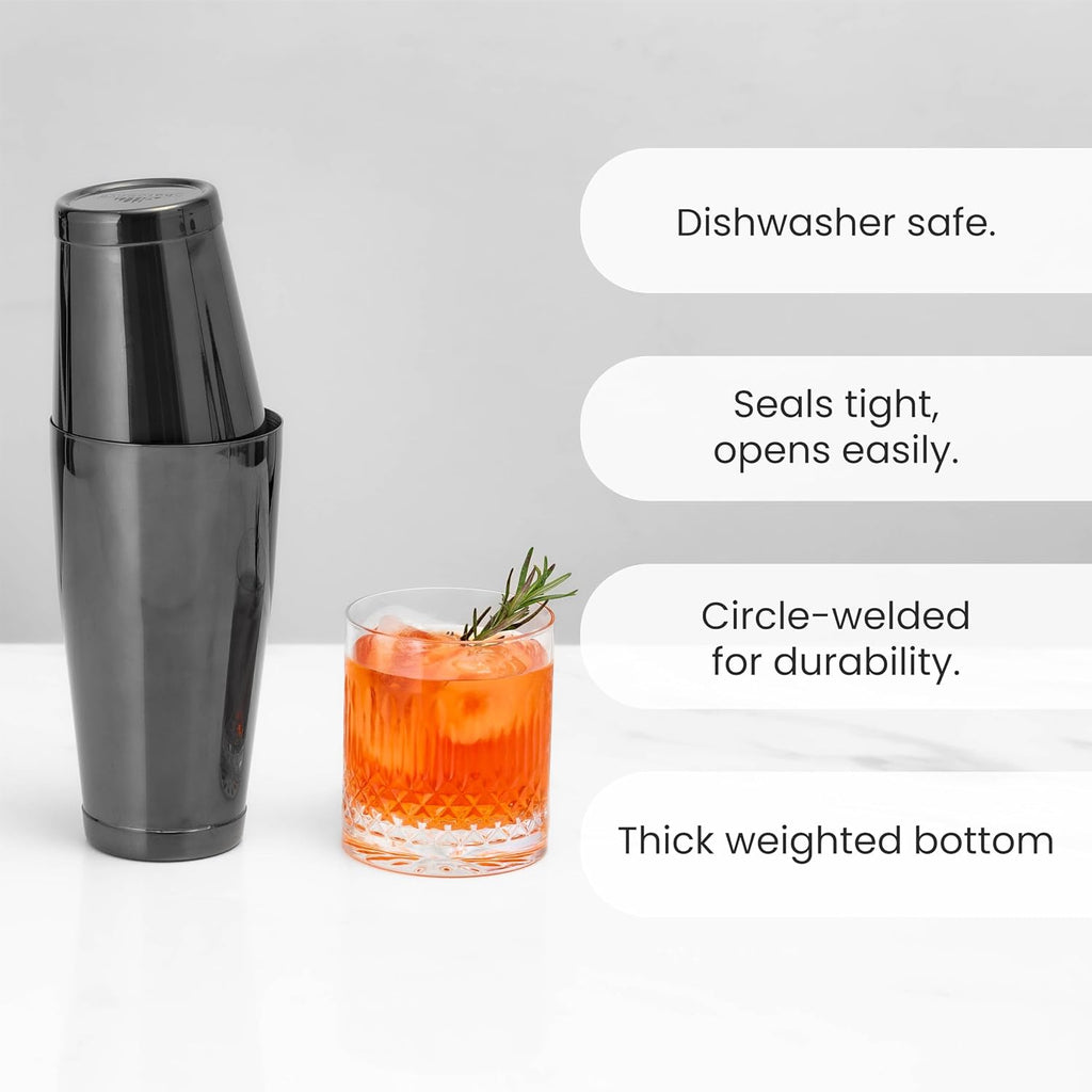 Boston Cocktail Shaker Set Weighted 18 and 28 Oz Antique Copper - Set of 2