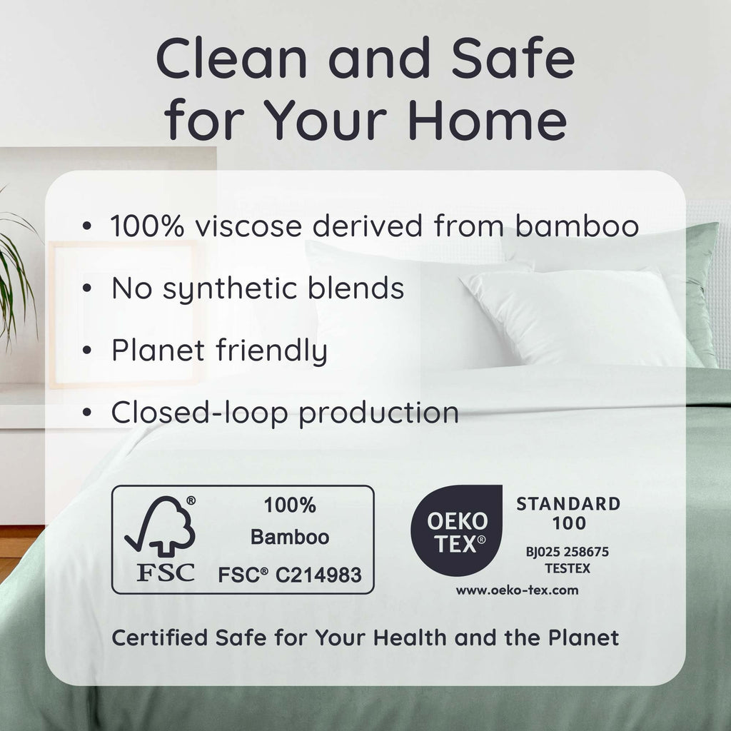 King Sheets Set 4pcs - 100% Viscose Derived from Bamboo Sheets King Size Deep Pocket, Fits Up to 16'', Luxury