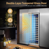 Wine Fridge Freestanding,173 Bottles 24 Inch Wine Cooler Refrigerator