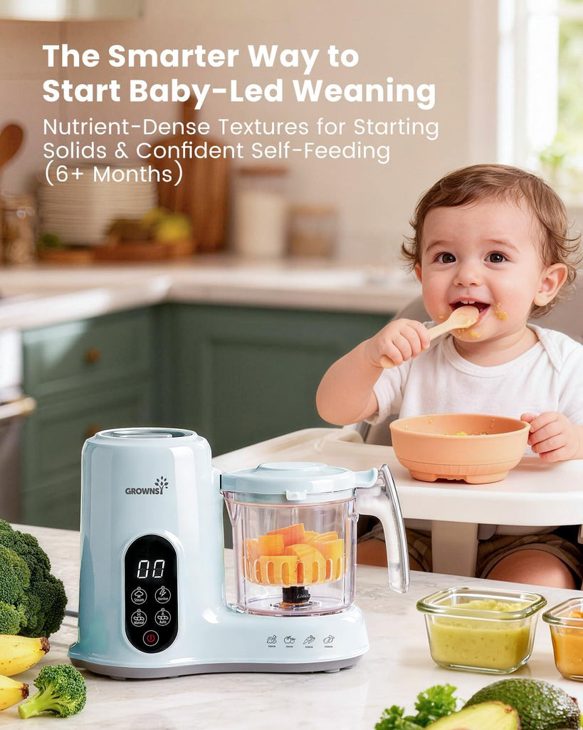 Baby Food Maker, Steamer & Blender Baby Food Processor, Blue