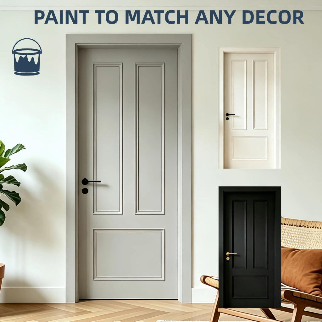 Peel and Stick Door Moulding Kit, 2 Set (Top 9"×44" Bottom 22"×17")