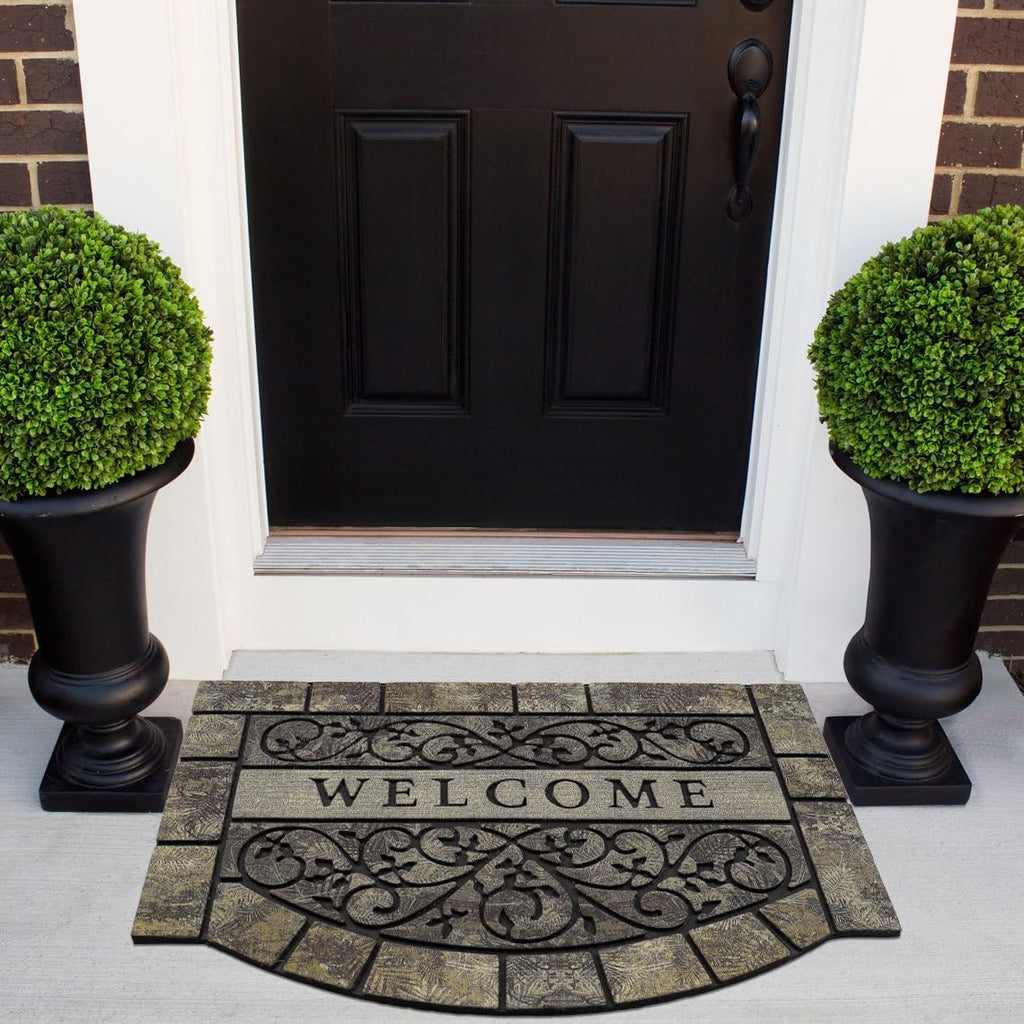 Thick Welcome Mats Outdoor, 24 * 36" Large Front Door Mat Entrance, Welcome Mat for Front Door, Heavy Duty No Slip