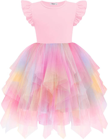 Toddler Tutu Dress Little Girls Irregular Tulle Princess Dresses