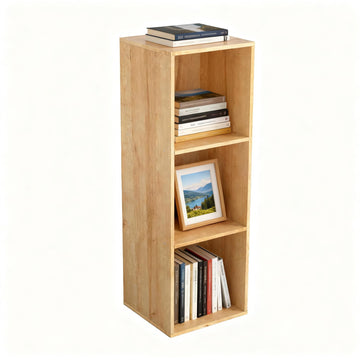 3 Cube Storage Organizer, Cube Shelf, 3 Tier Cube Low Bookcase Freestanding Storage Display Organizer, Three-Cubes Open