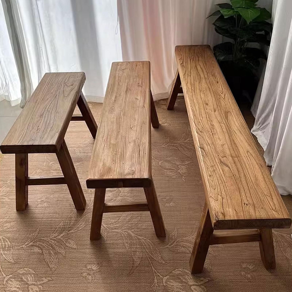Narrow Bench Slim Farmhouse Indoor Wood Rustic Noodle Bench Vintage Dining Table Skinny Hallway Shoe Benchs End Of