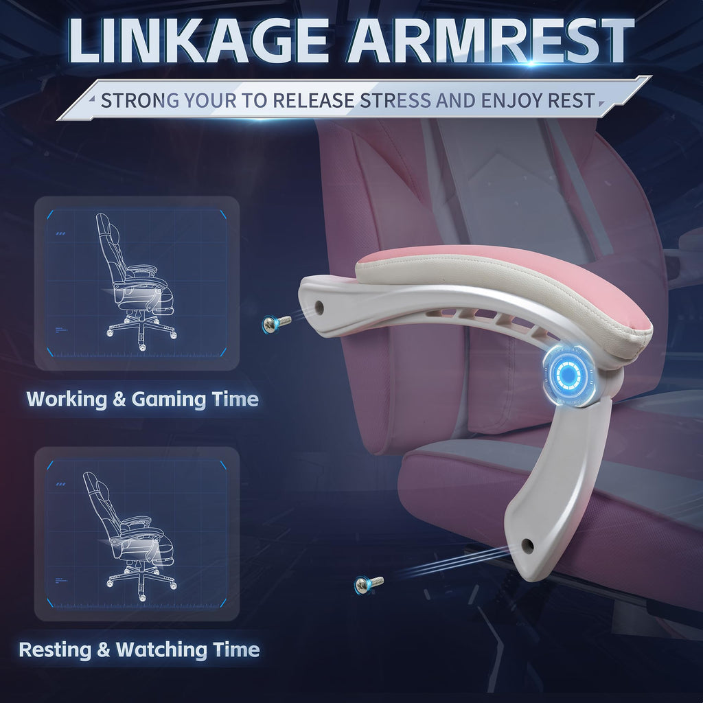 Video Gaming Chairs for Adults, Gamer Chair with Footrest, High Back, Big and Tall Gamer Chair's with Massage Lumbar