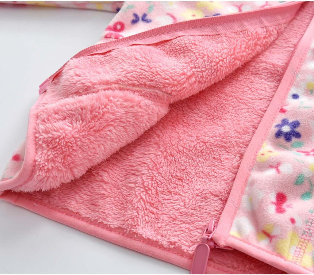 Girls Boys Fleece Jacket Kids Sherpa Lined Jackets Fall Winter Warm Coats Clothes for Baby