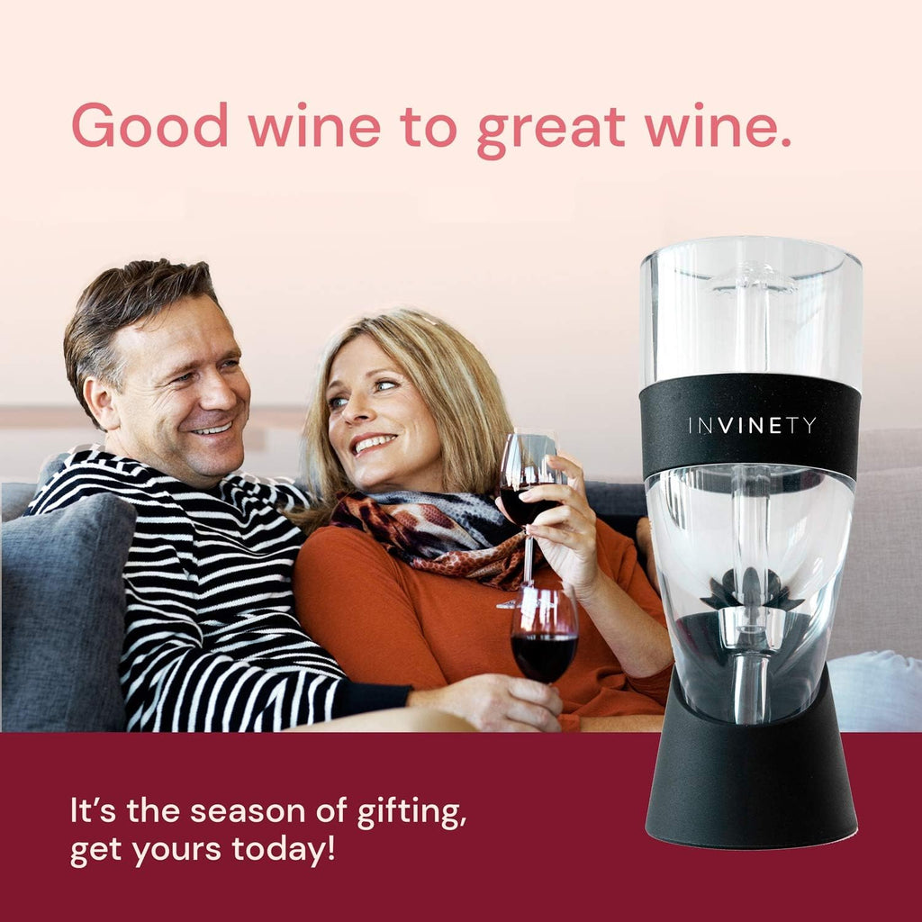 Wine Aerator | Upgraded 3 Level Aeration | All In One Diffuser, Decanter and Oxygenator | Enhance Wine Flavors