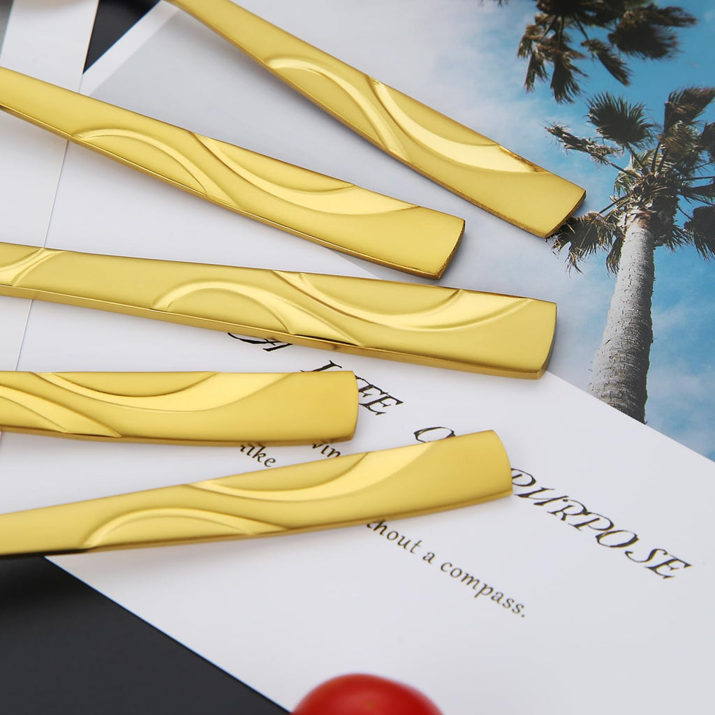 30-Piece Gold Silverware Set for 6