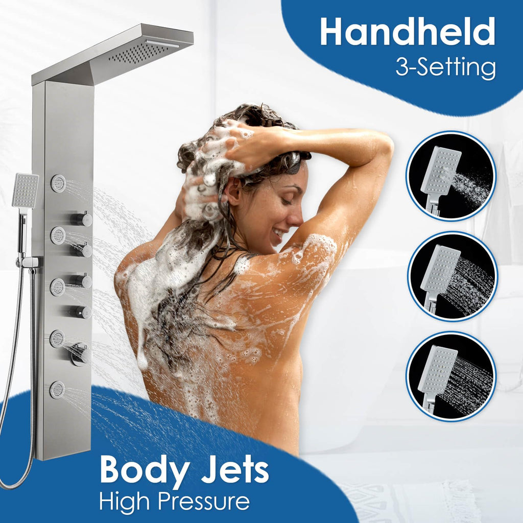 Shower Panel Tower System - Use 4 Shower Modes at the Same Time