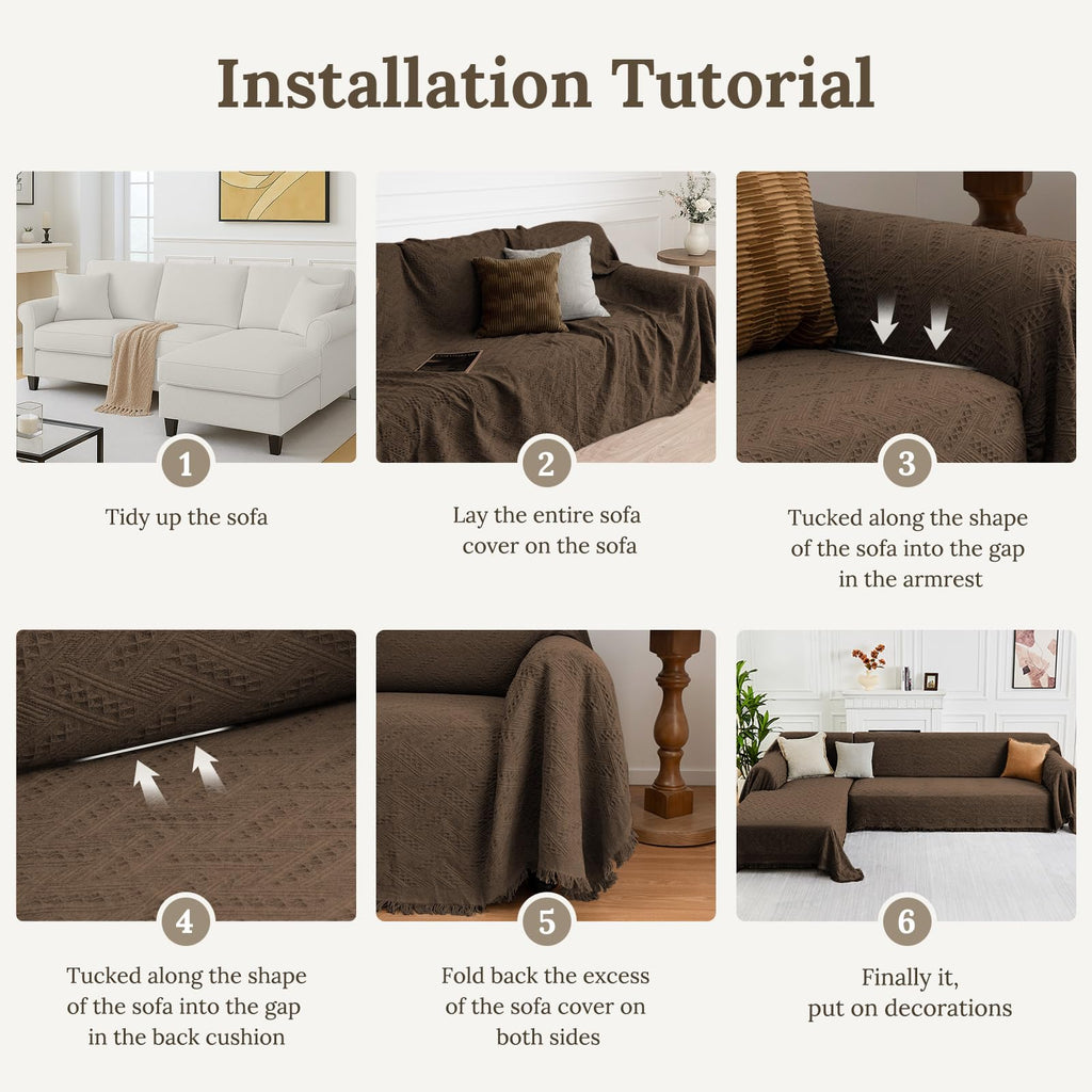Sectional Couch Covers for Sectional Sofa L Shaped Couch Cover Blanket 2 Pieces Sofa Covers Sectional Couch Cover L