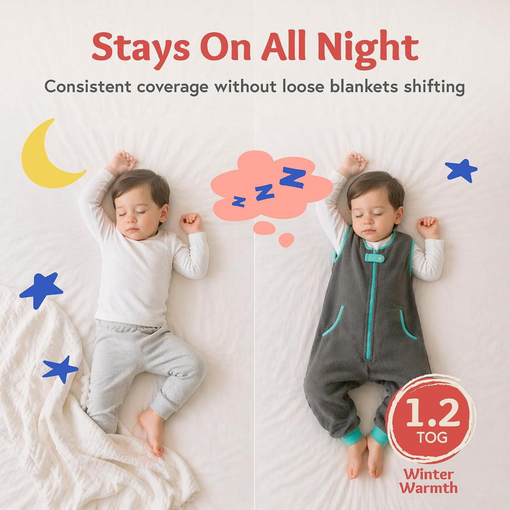 Deedee Sleep Kicker - Fleece Sleep Sack w/Feet 1.2 TOG