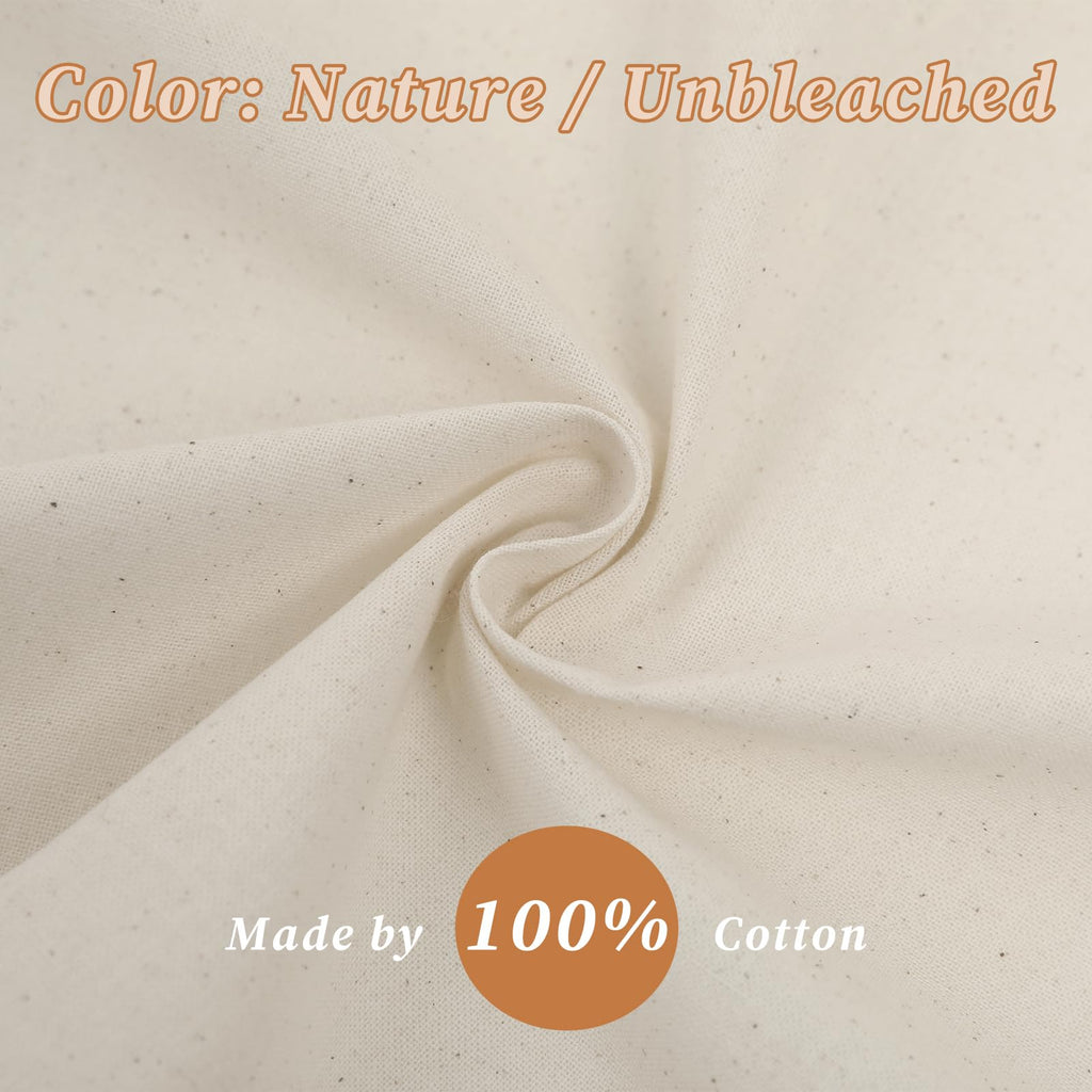 60" W Canvas Roll | 7oz Canvas Fabric Cotton Duck | Heavy Natural Fabric for Painting Arts & Crafts, Backings