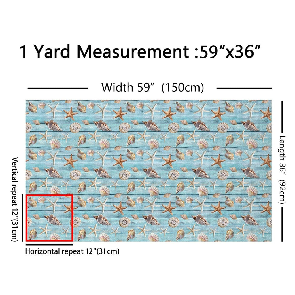 Ocean Starfish Fabric by The Yard Soft 3 Yards