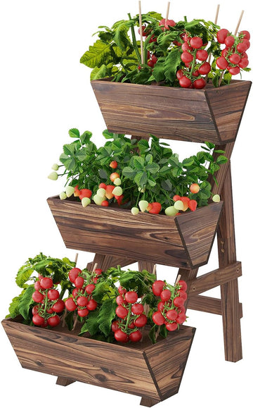 Vertical Raised Garden Bed | Wooden, Tiered Planter Box, Garden Planter Stand