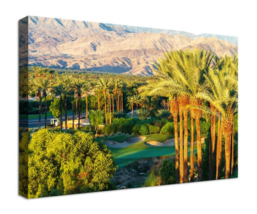 Palm Trees with Golf Course Canvas Wall Art Bedroom Bathroom Home Decorations Coachella Valley Mountain Picture Wall