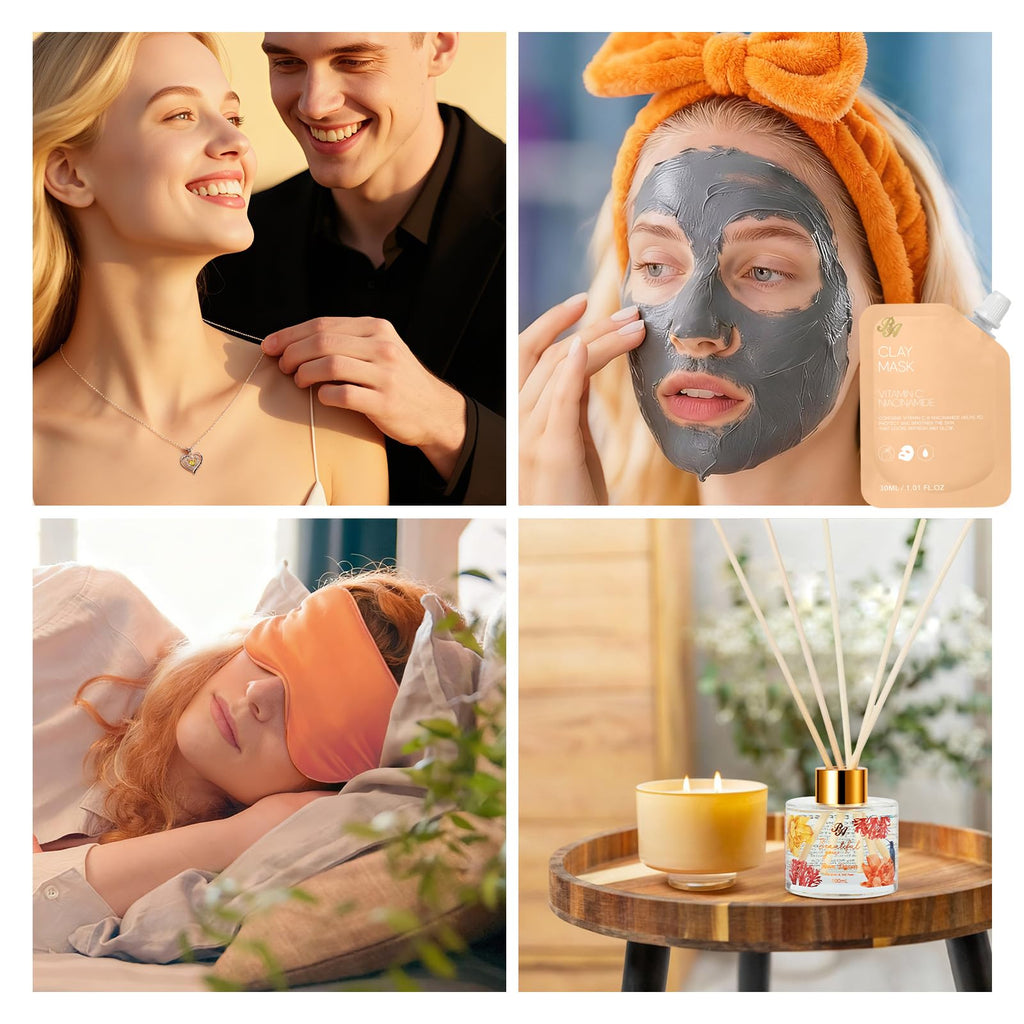 Gifts for Women, 35 Pcs Home Spa Gift Basket, Hydrating Face Skin Care Set