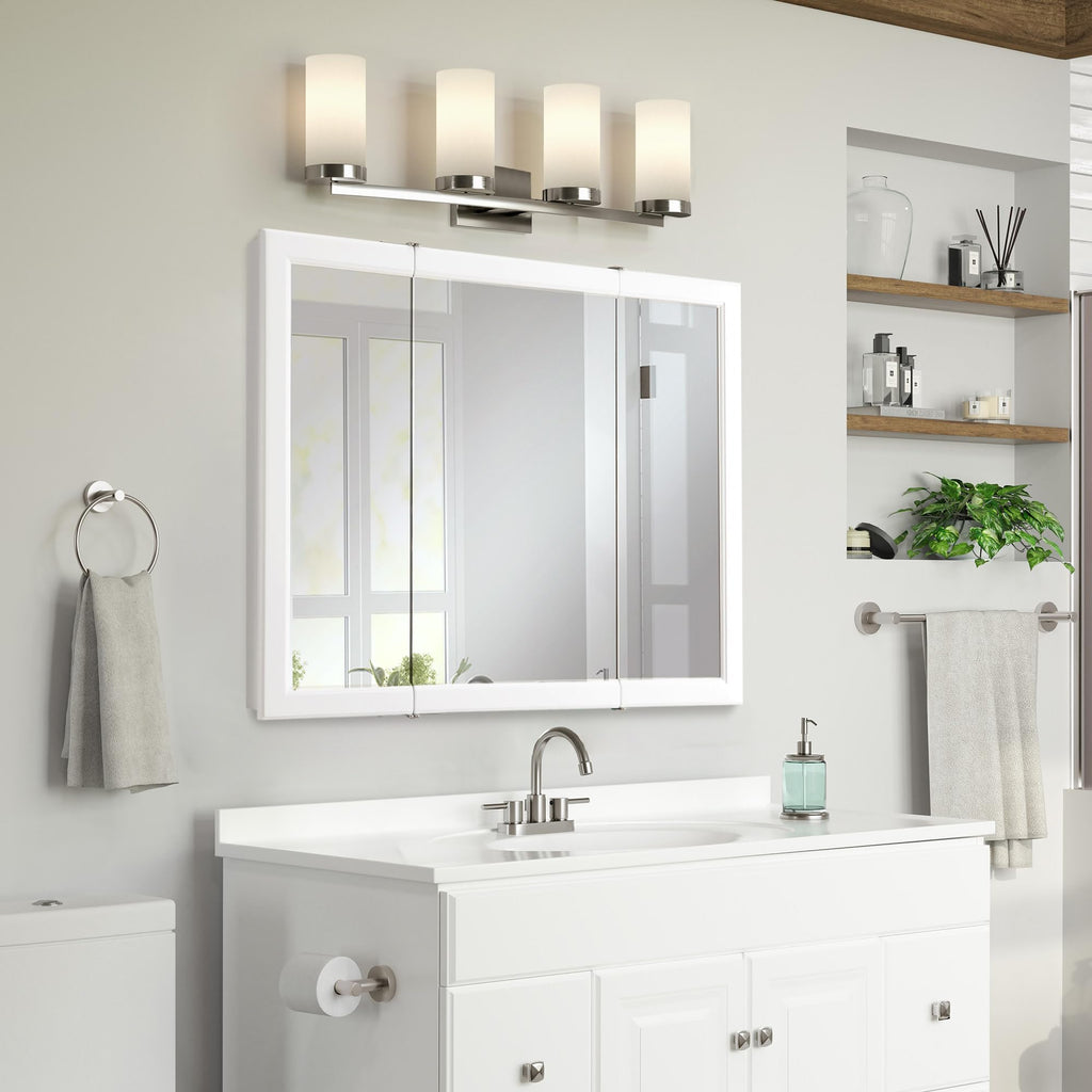 Wyndham Tri-View Medicine Cabinet, 36", White