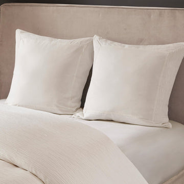 Hanae Single Quilted Euro Sham - Super Soft Machine Washable European Square Decorative Pillow Cover, Hidden Zipper
