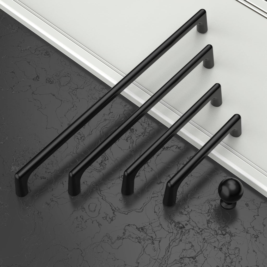 10 Pack 10 Inch(256mm) Matte Black Cabinet Pulls Cabinet Handles Cupboard Handles Kitchen Cabinet Hardware for