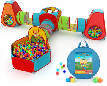 7pc Kids pop up Play Tent, Crawl Tunnel & Ball Pit for Toddlers