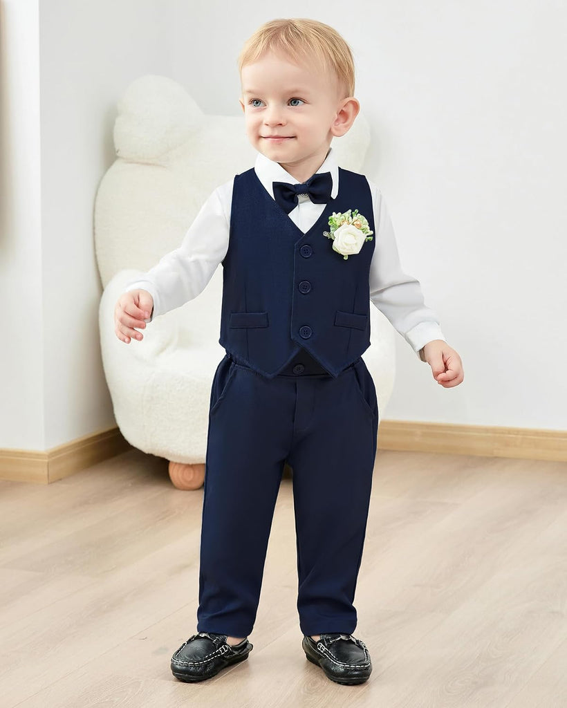 Baby Boy Baptism Outfit Suit Set Christening Formal