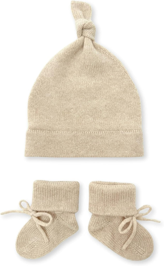 100% Cashmere Baby Blanket Gift Set Luxe Knit 0 Brown Sugar
