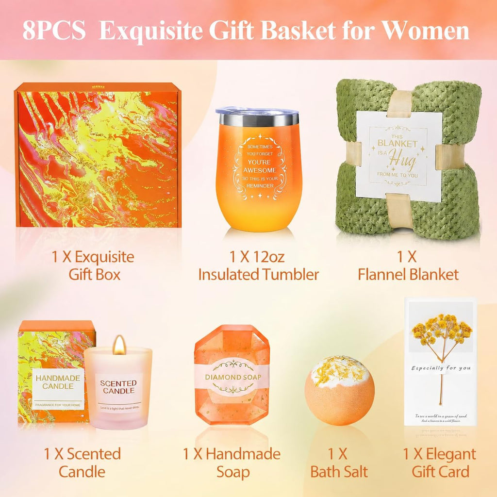 Gifts for Women, Self Care Gifts Basket for Mom, Wife, Sister, Daughter, Bestie, Grandma, Get Well Soon Spa
