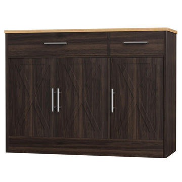 42" Buffet Cabinet with Storage, Kitchen Barn Door Cabinet