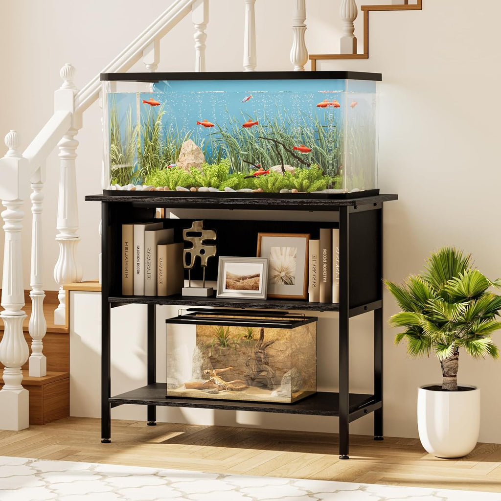 40-50 Gallon Aquarium Stand with 3-Tier Shelf, 660LBS Capacity, Black