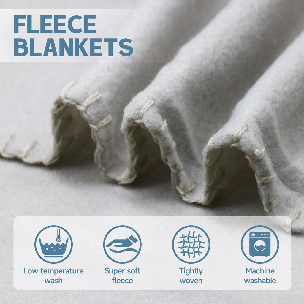 Fleece Throw Blankets Bulk 12PCS 60 x 50 in Soft Blankets Fabric Warm Lightweight Wool Blanket Cozy Coverlet for Beds