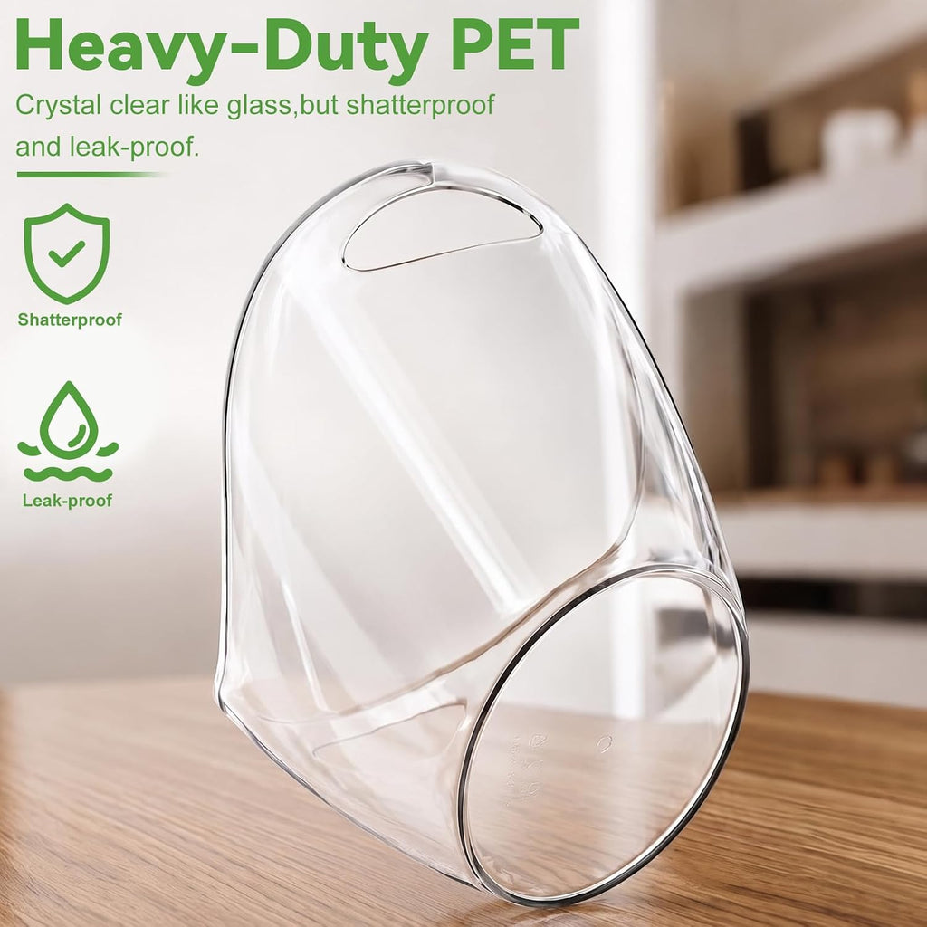 Ice Bucket Wine Bucket, 2 Pack, Clear 4 Liter Plastic Tub for Drinks and Parties, Food Grade - Set of 2