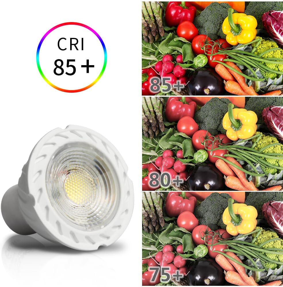 GU10 LED Bulb, 60W Equivalent, 600LM, Daylight White 6000K, 10-Pack
