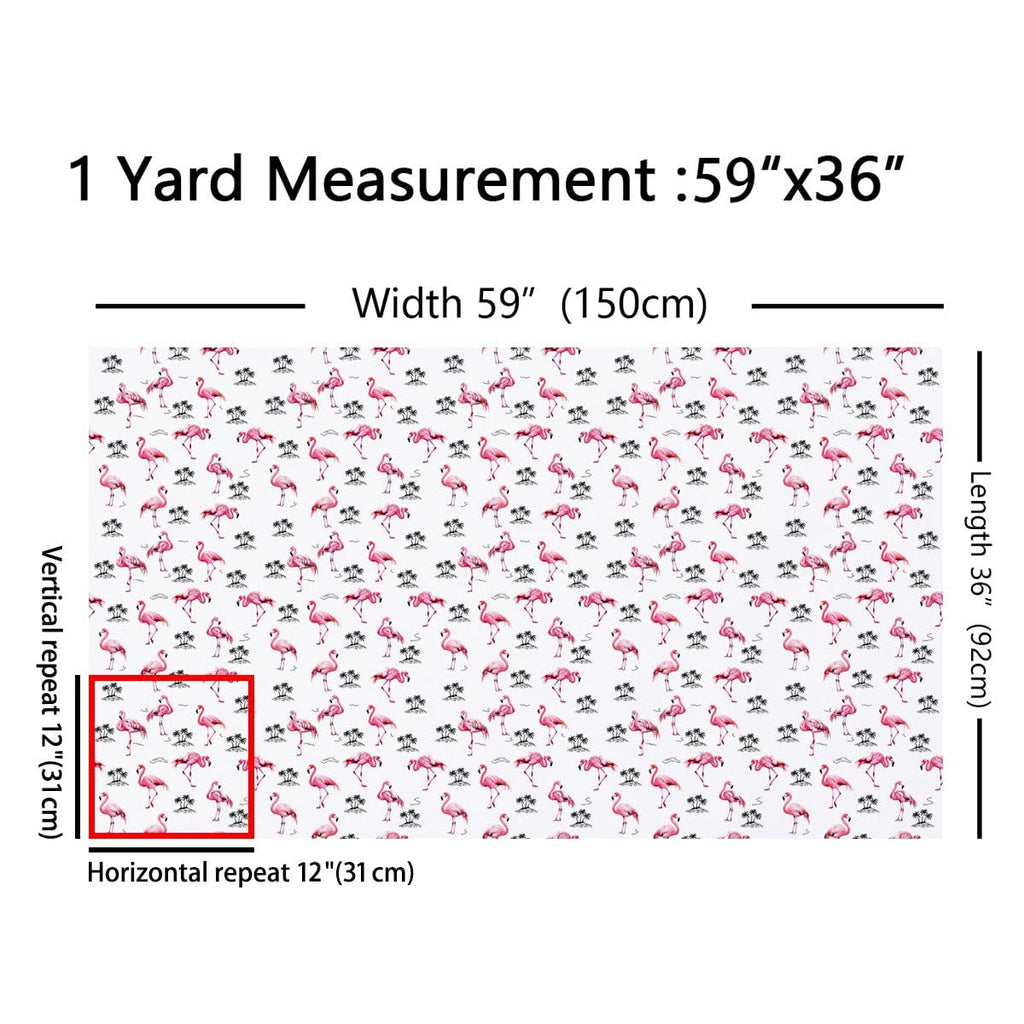 Flamingo Pink Girls Palm Tree Fabric by The Yard 3 Yards Tropical Leaves