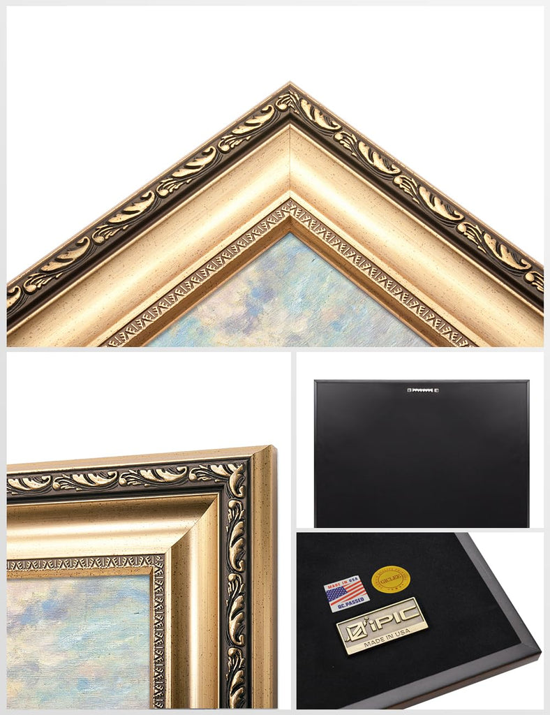 Claude Monet Wall Art Framed, Late Afternoon 1880, Image Size 24x20 in